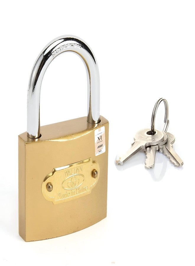 NFI essentials 55mm Heavy Duty Padlock for Main Door Gate Lock, Locks for Tool Box, Shutters, Shops & Offices Rust Proof with Anti Drill Security Shackle Chain (LK-17) - Image 1